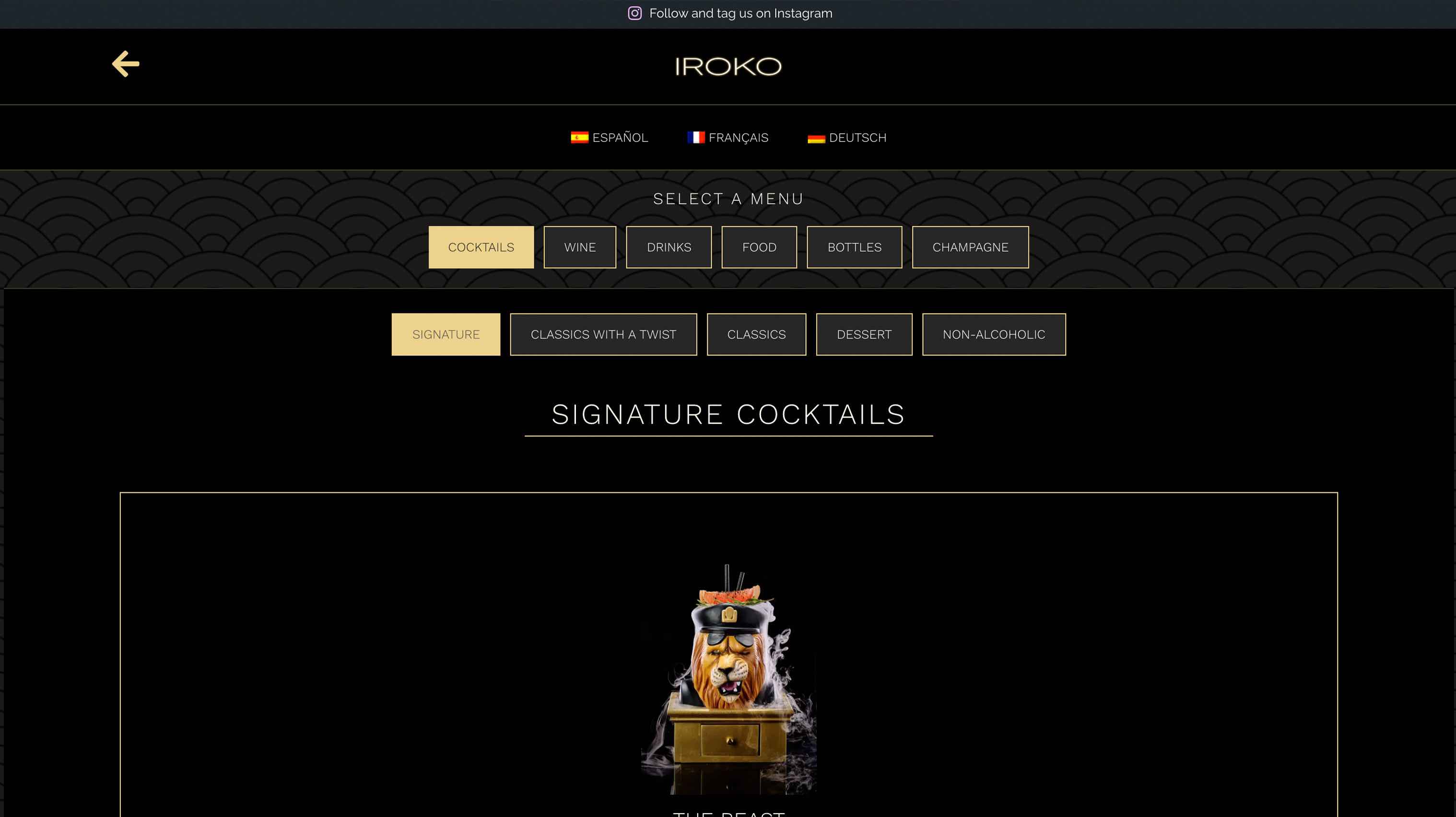 Web design and SEO for Iroko resturant
