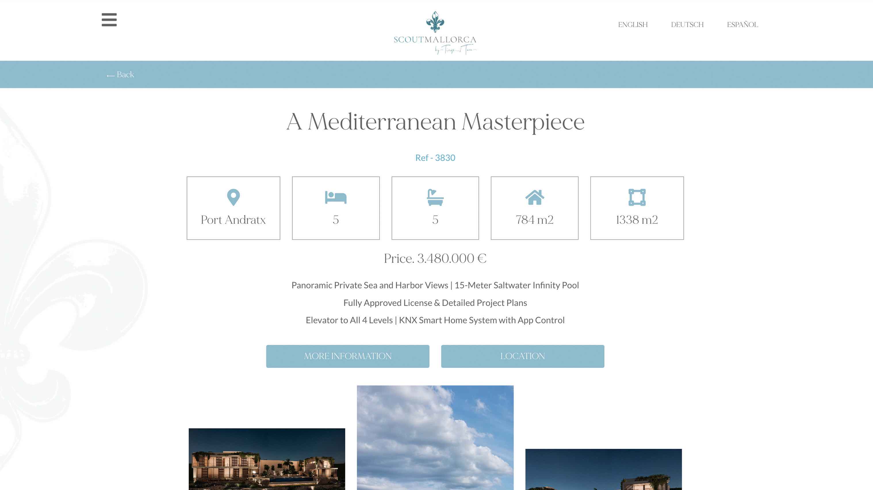 Web design for real estate Scout Mallorca