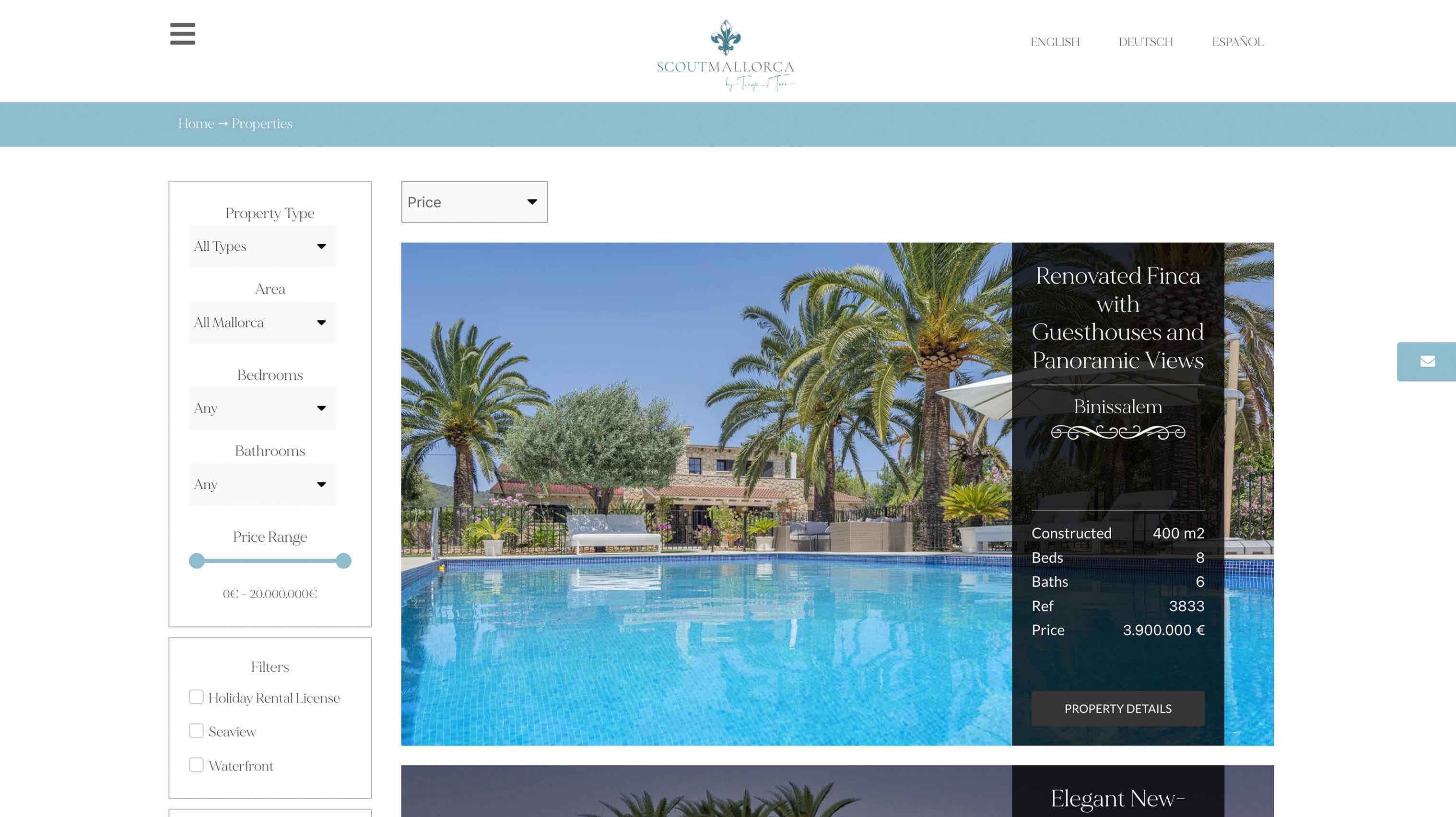 Web design for real estate Scout Mallorca