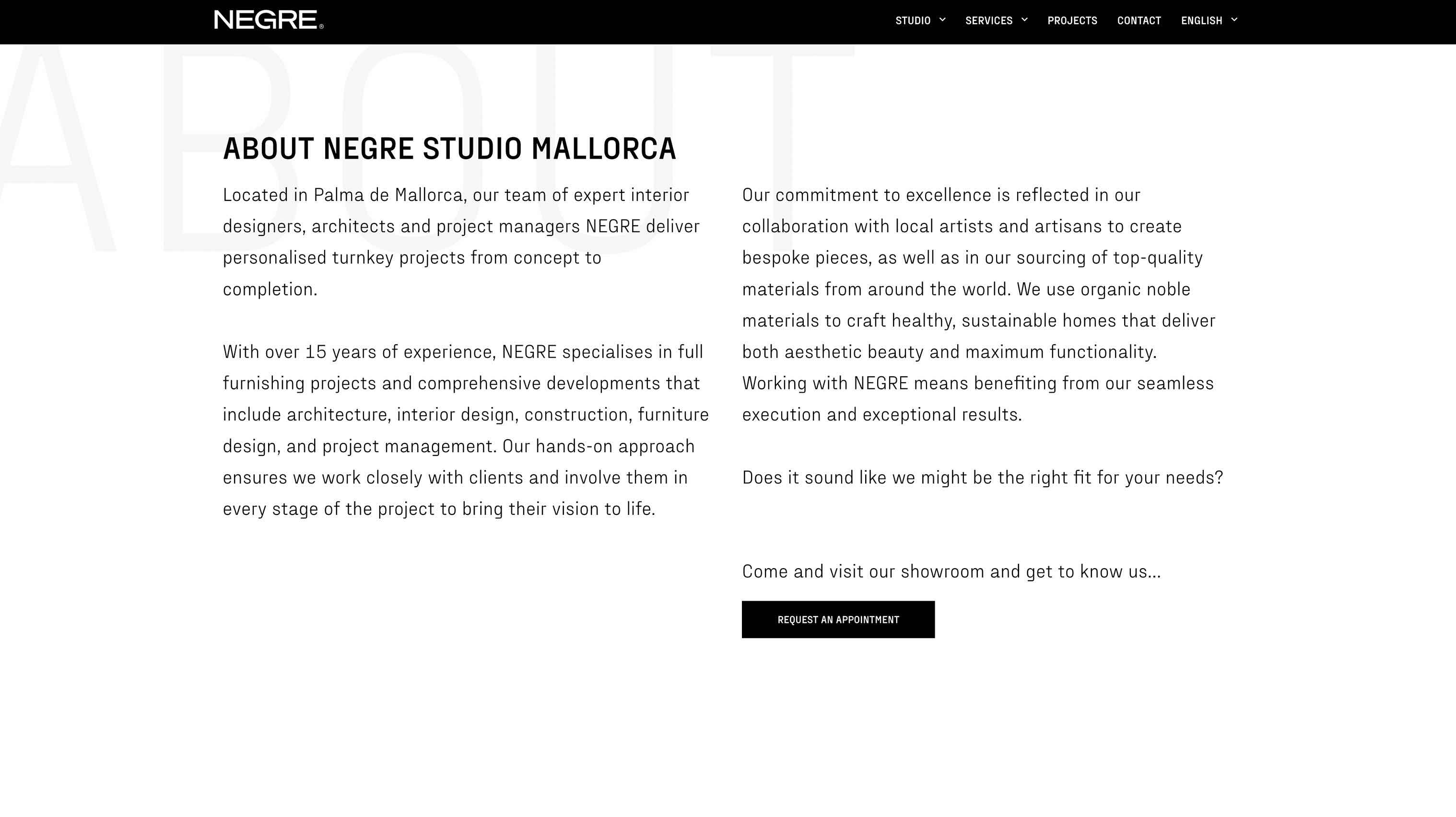 Website design for Nerge