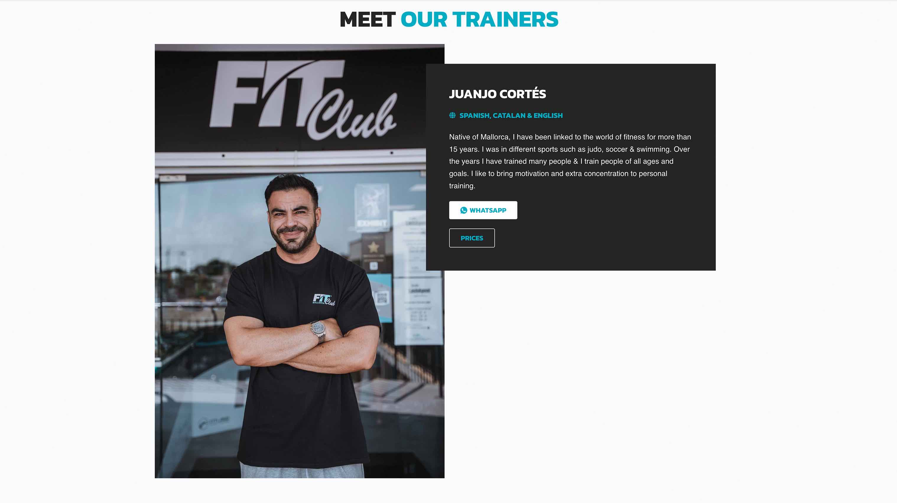 Fit Club website design by Jayco