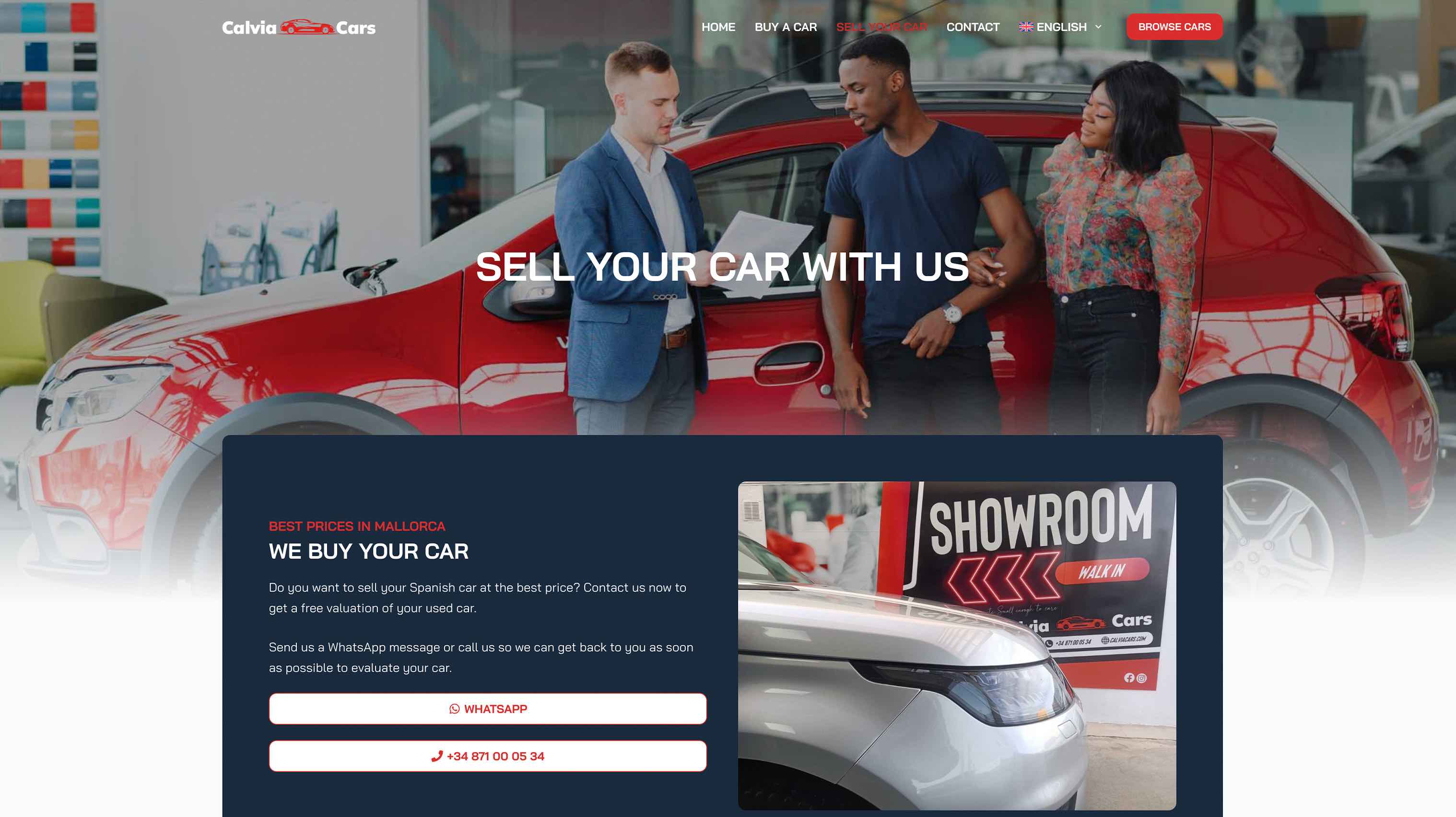 New website design for Calvia Cars by Jayco