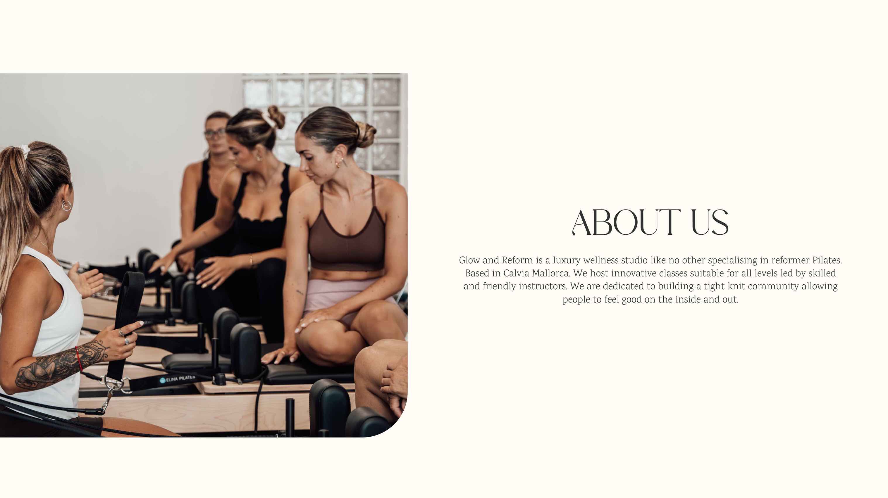 Website design for reformer pilates studio in Mallorca