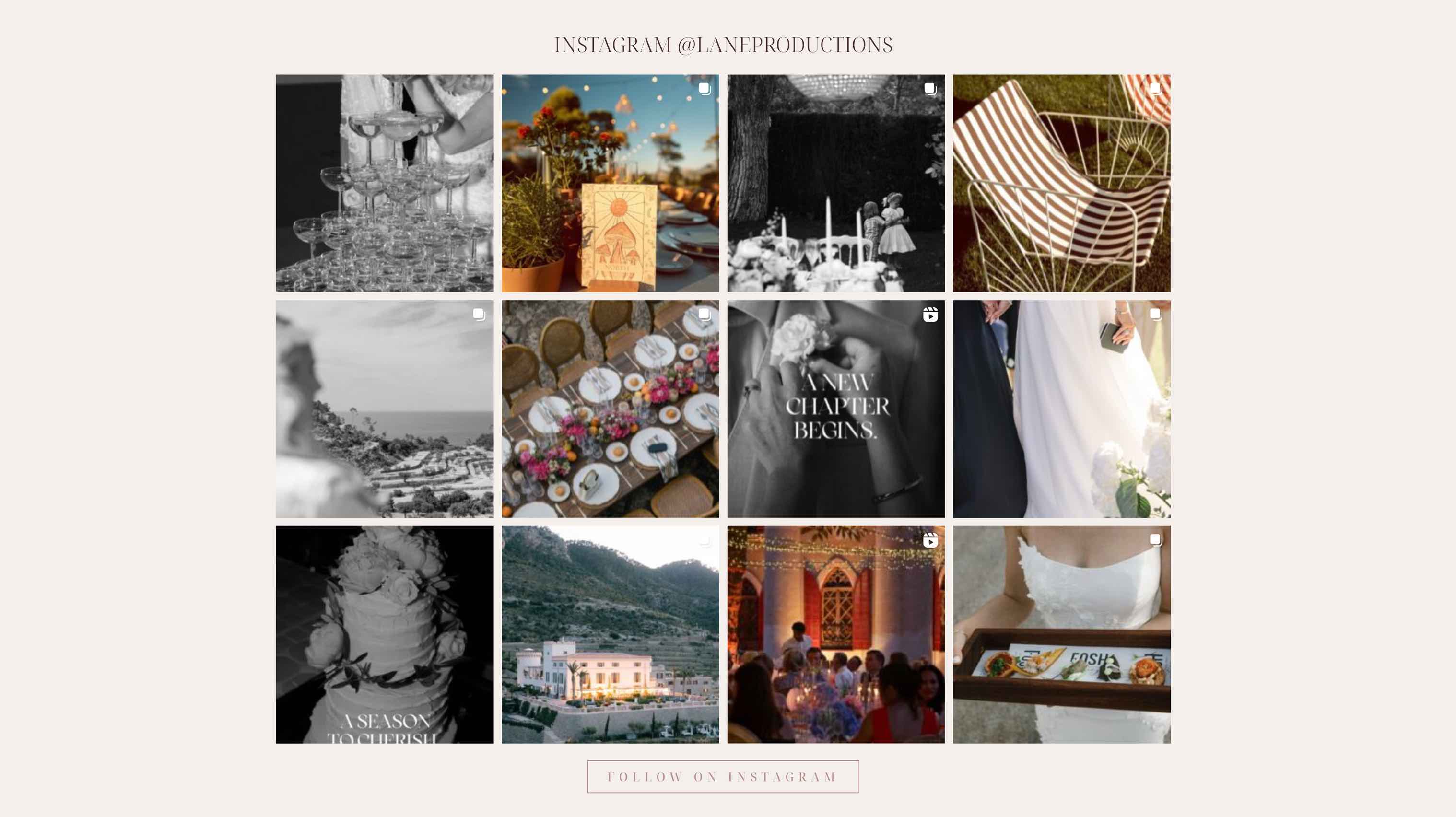 Website design for luxury wedding planner