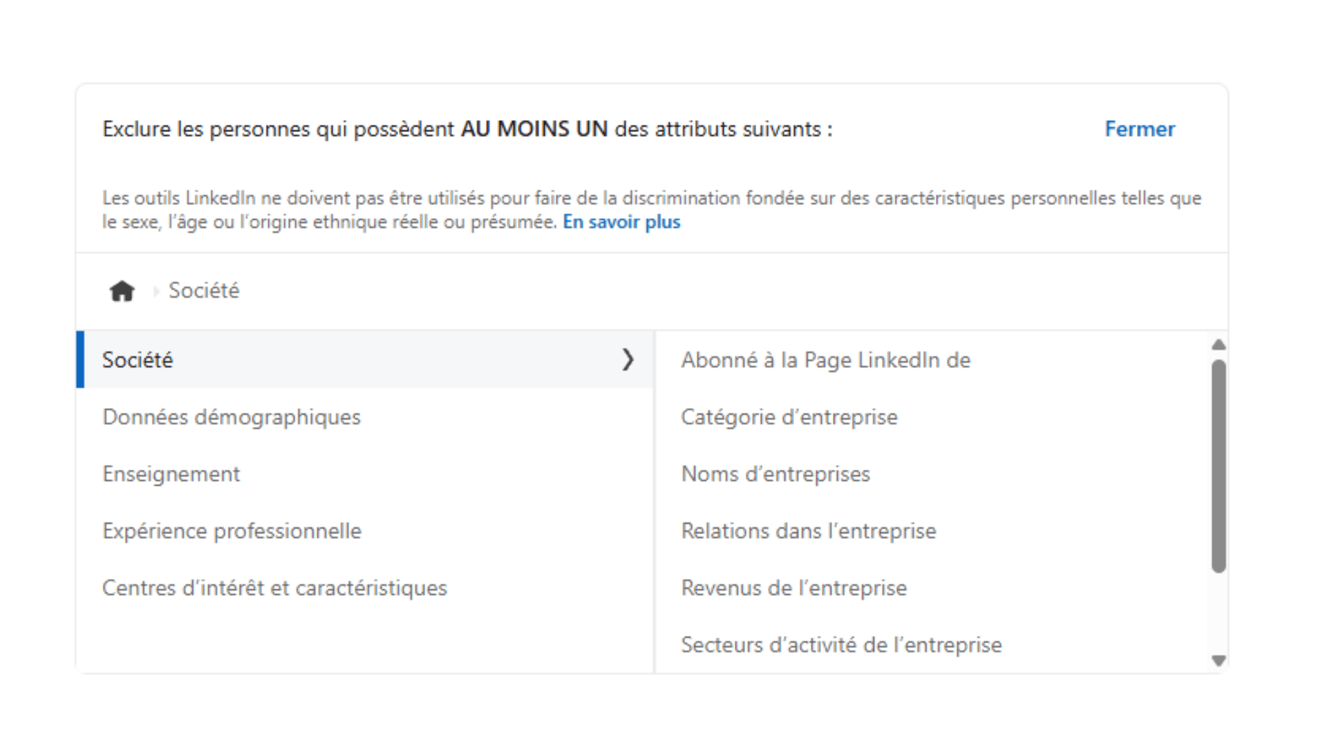 Critères d'exclusion sur LinkedIn à toujours prendre en compte