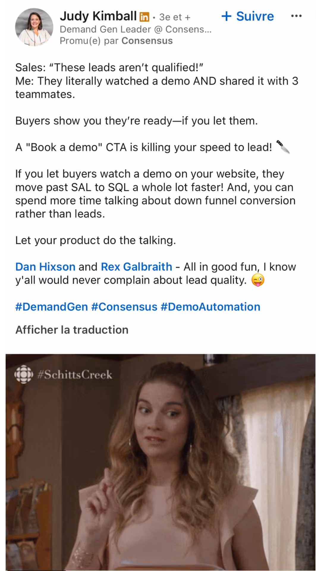 Exemple de TLA sans l'effet pub