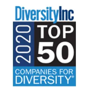 DiversityInc 2020 Top 50 Companies for Diversity award logo.