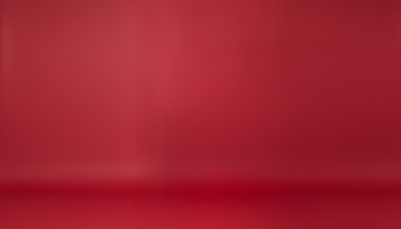 Smooth red background with subtle gradient and lighting effects.