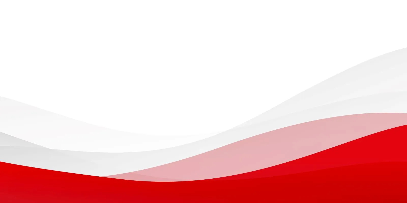 A red and white wave with a white background.
