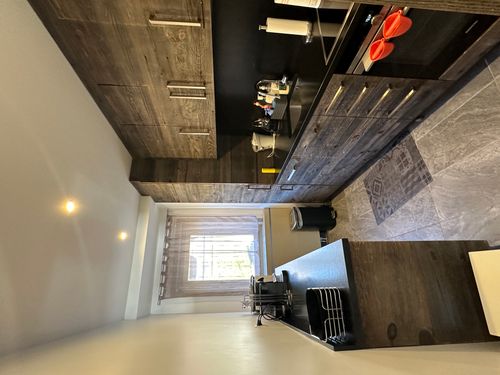 This is showing the kitchen of the appartement in Crans montana