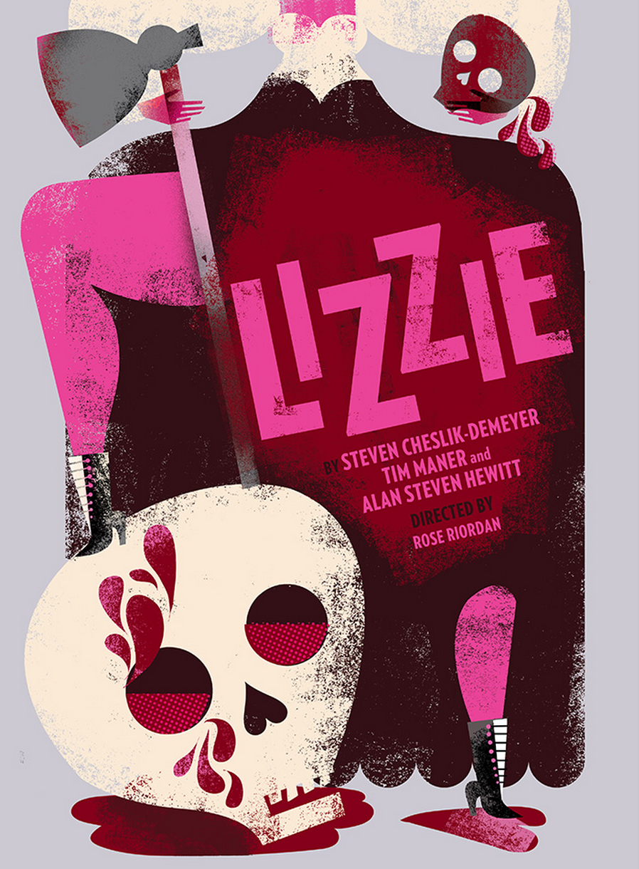 McNamara's poster for theater piece Lizzie.