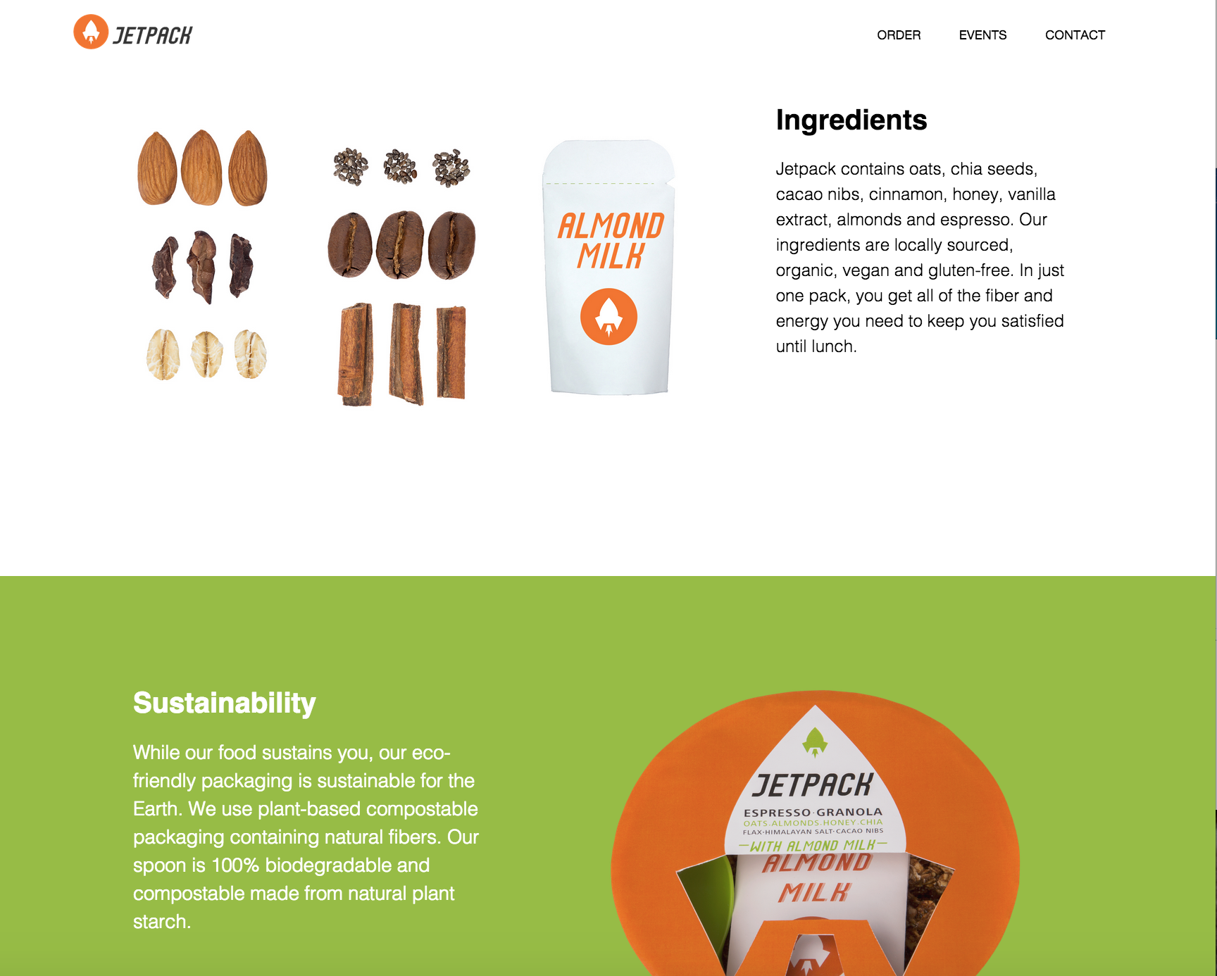 Jetpack's fun and fresh landing page.