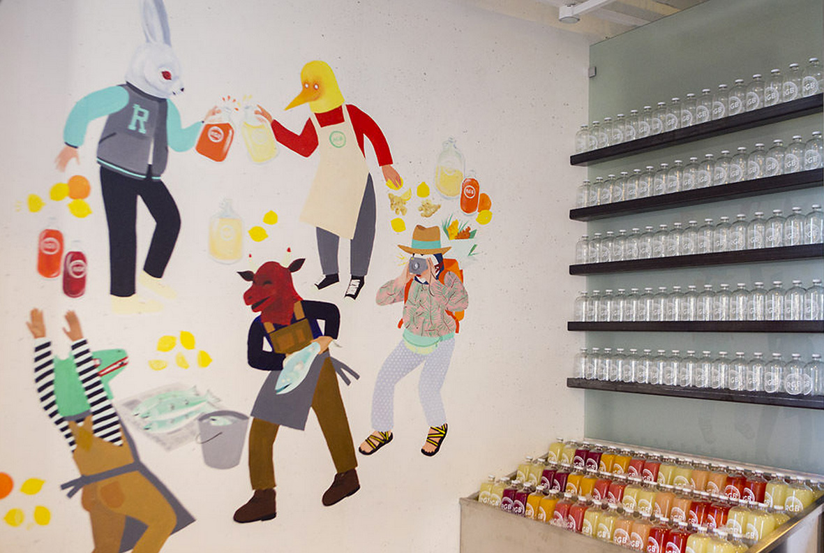 Rozich's graphic collaboration with local company Rachel's Ginger Beer.