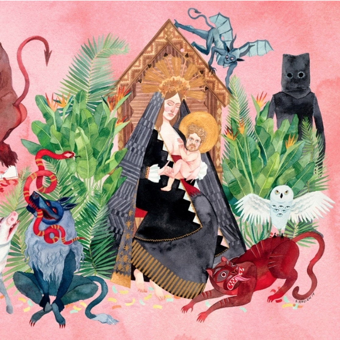 Allumni Stacey Rozich album illustration for Father John Misty's "I Love You, Honeybear"