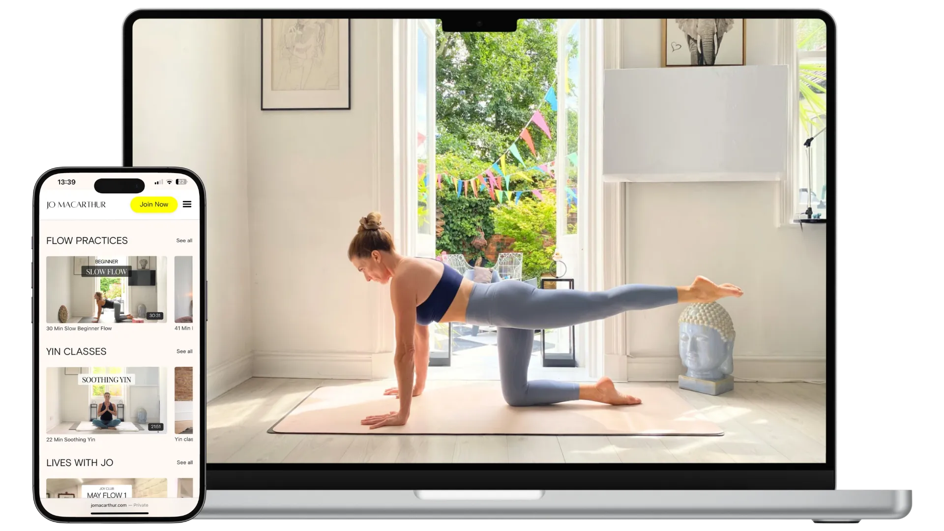 Online yoga practice on your own schedule perfect for women 40+
