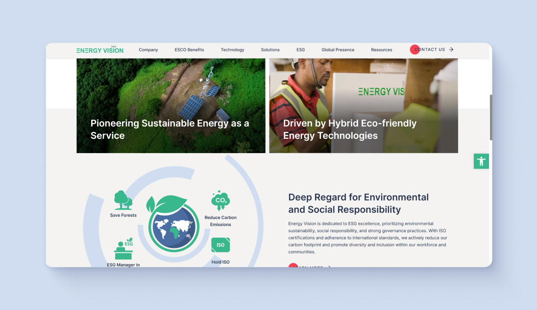 Energy Vision - Website Marketing Writing Example