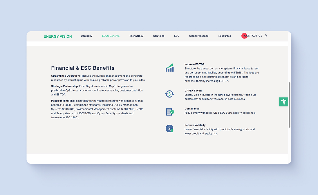 Energy Vision - Website Marketing Writing Example