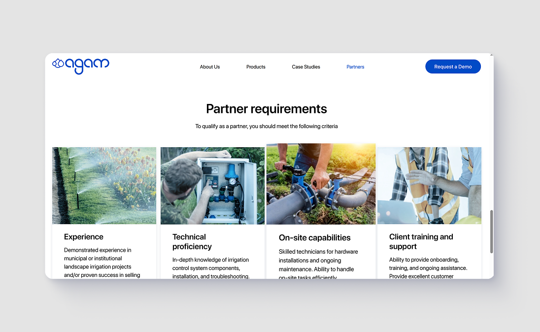 Copywriting Agam website