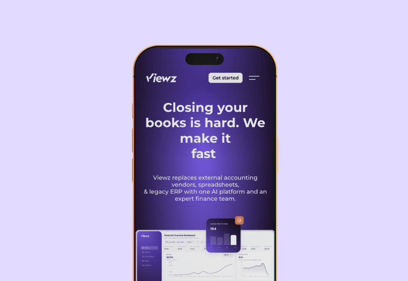Viewz homepage on mobile