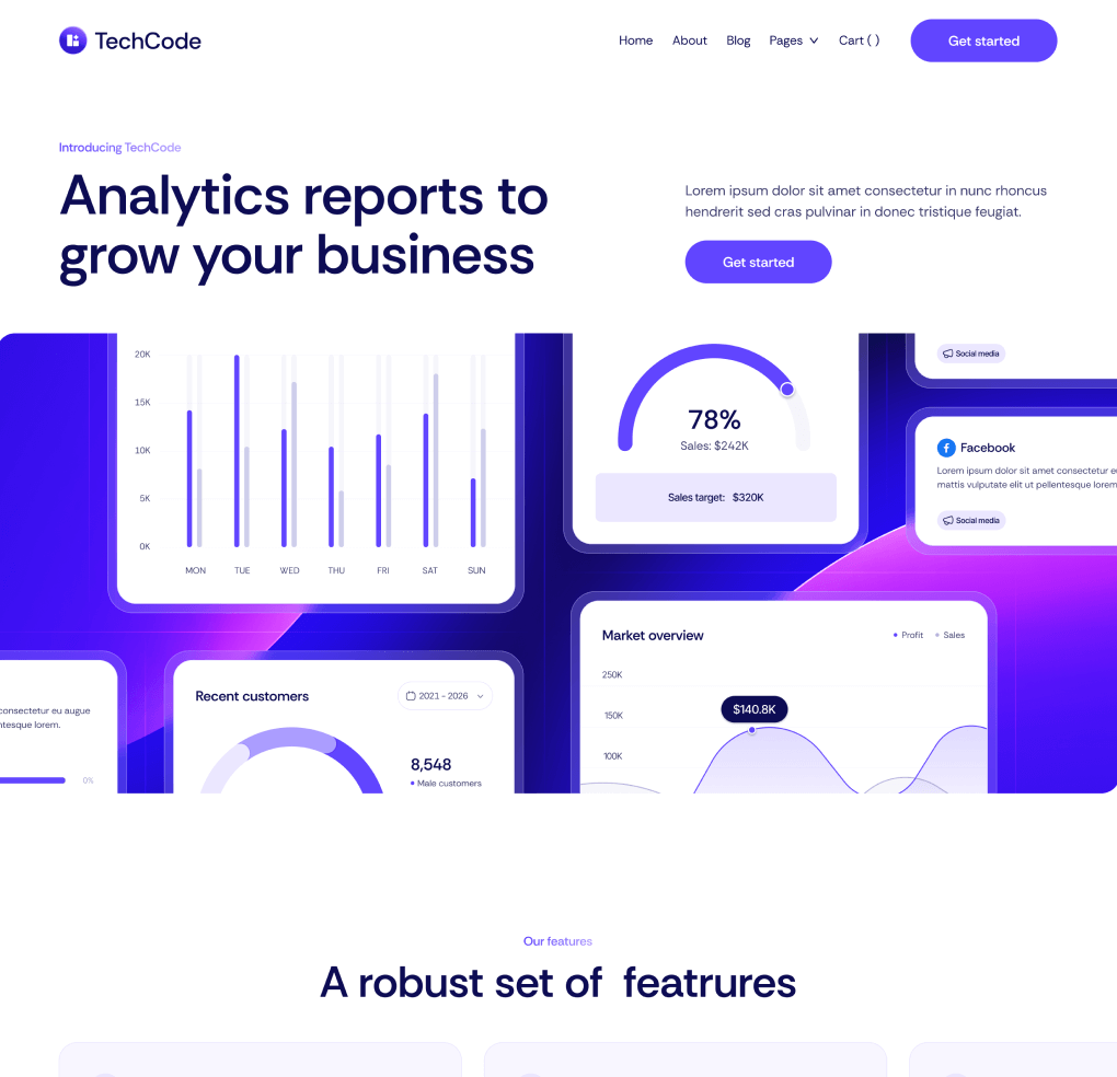 TechCode - Home V3 Page - Saasfy SaaS Webflow Template | Brix Template
