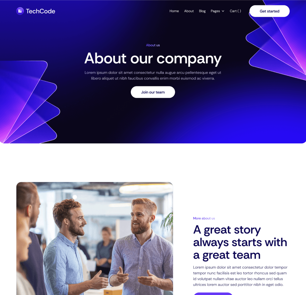 TechCode - About Page - Saasfy SaaS Webflow Template | Brix Template