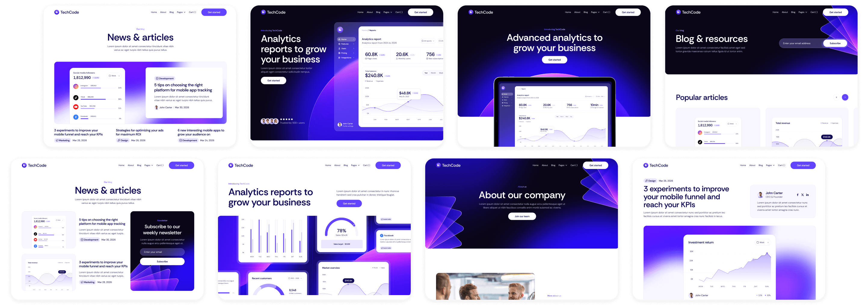 TechCode - Banner - Saasfy SaaS Webflow Template | Brix Template