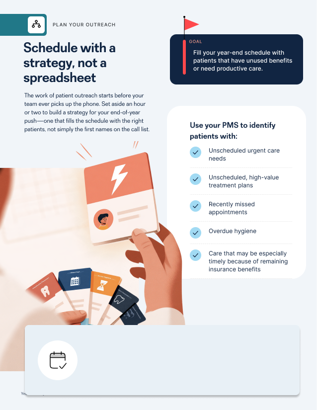 Playbook page: Schedule with a strategy, not a spreadsheet