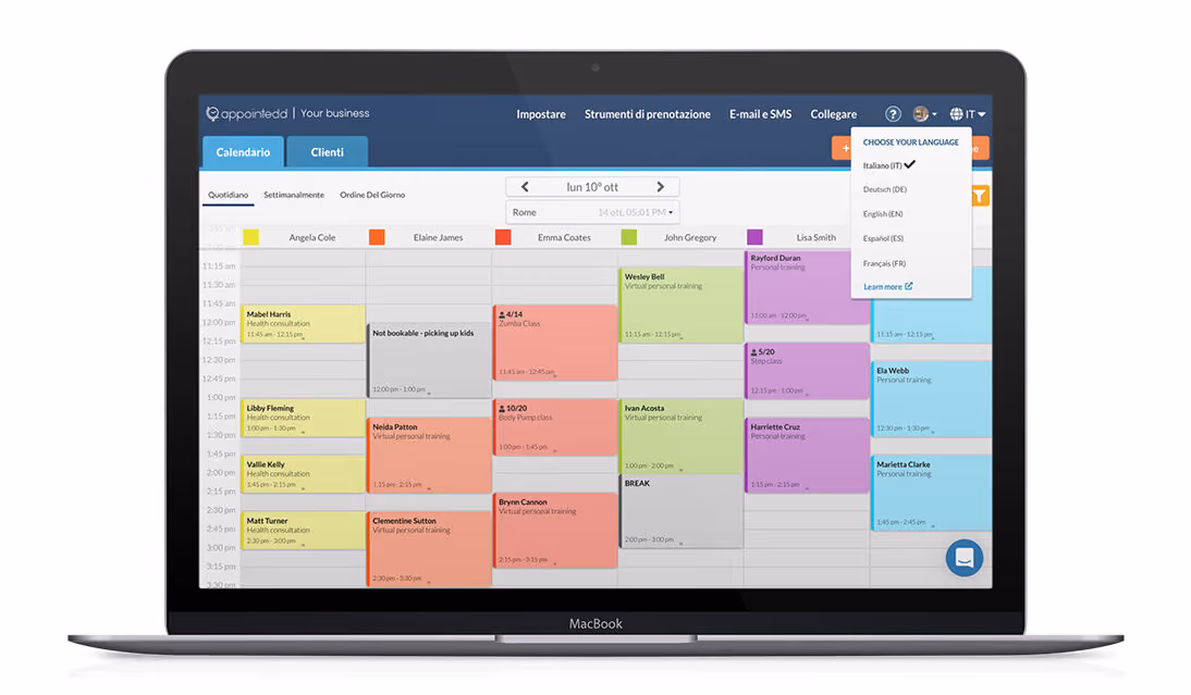 Appointedd software in Italian