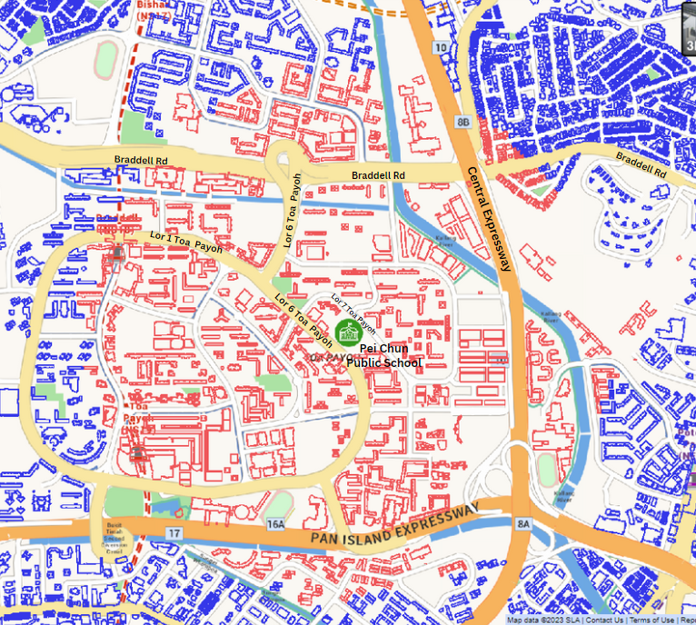 Map around the school