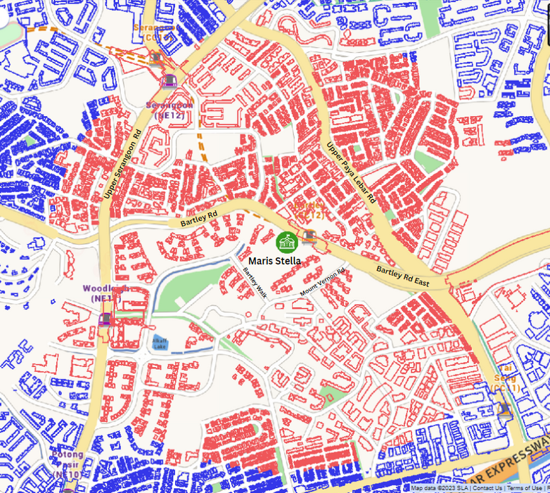 Map around the school