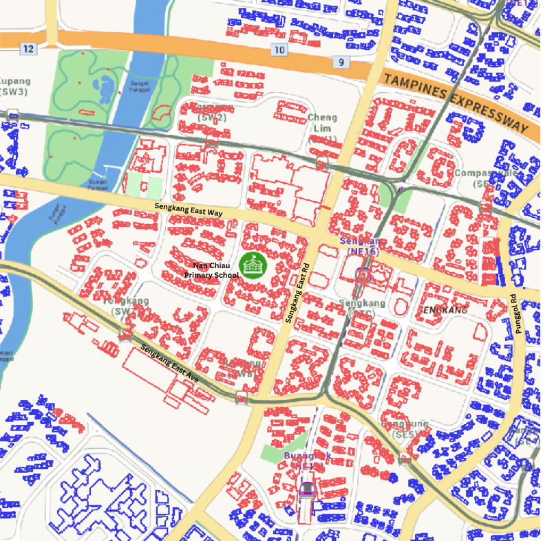 Map around the school