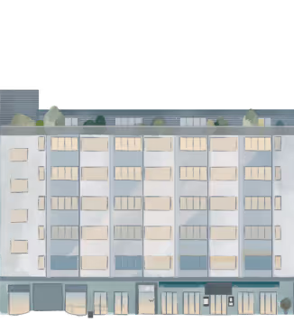 Illustration of Wide Hotel, lights shut