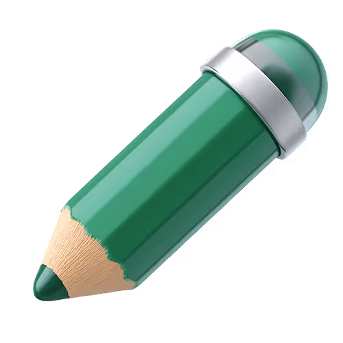 ikona zielonego ołówka symbolizuje artykuły i bloga