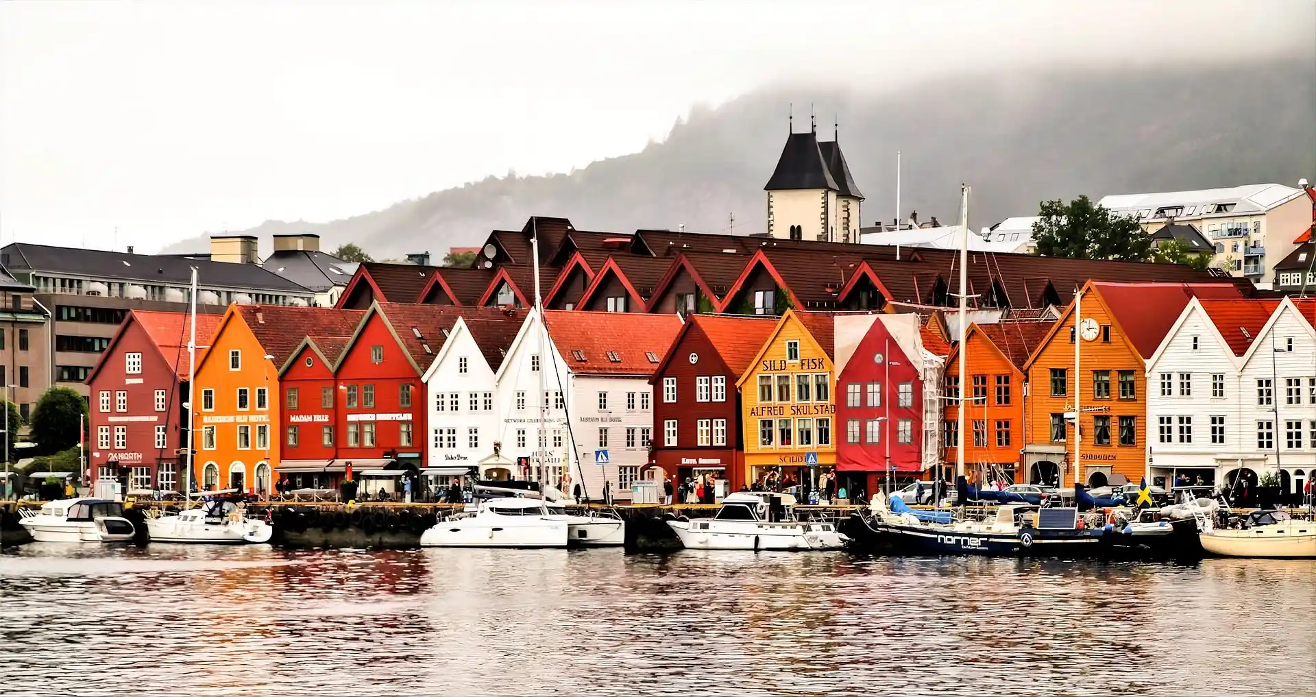Scandinavian city buildings representing business expansion and hiring.