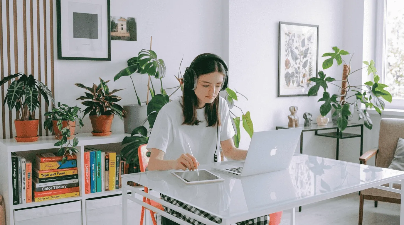 Remote employee onboarding session using digital collaboration tools.