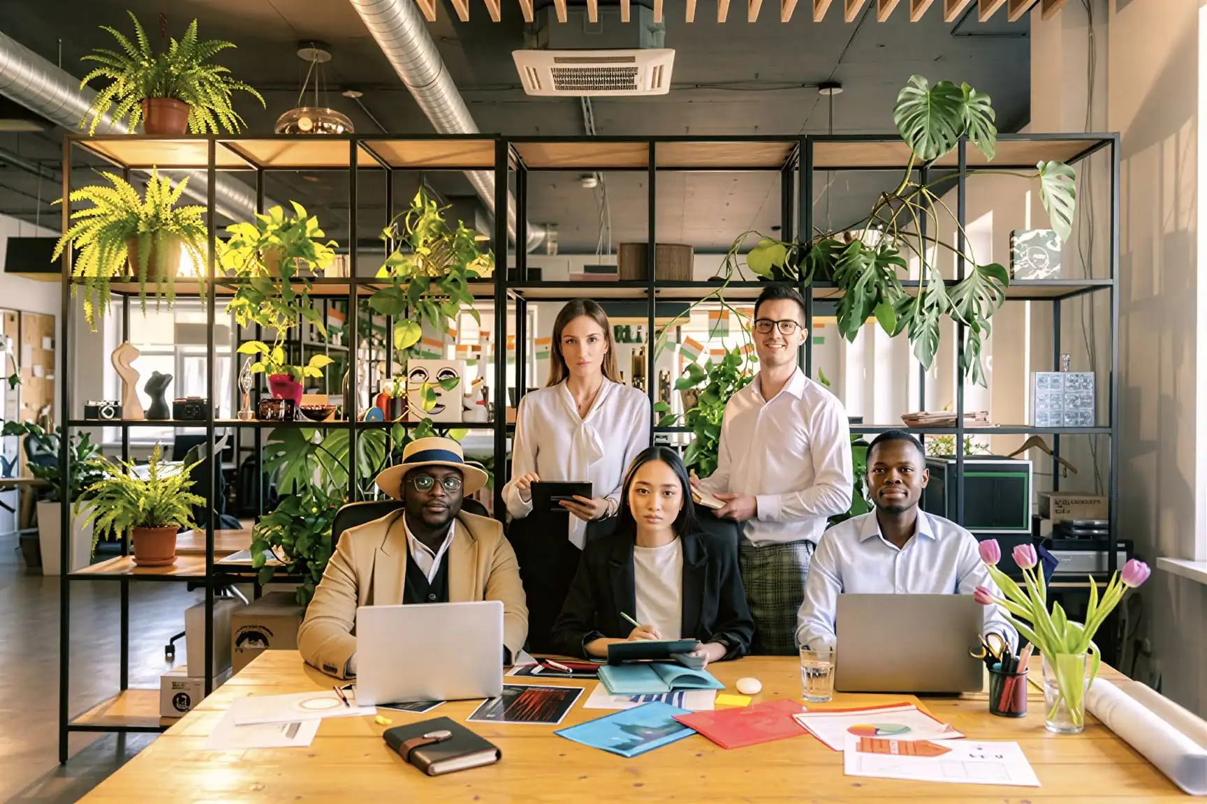 Modern office workspace representing global remote hiring opportunities.