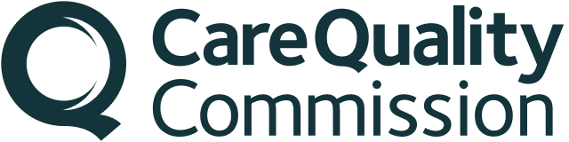 Badge showing registration with the Care Quality Comission