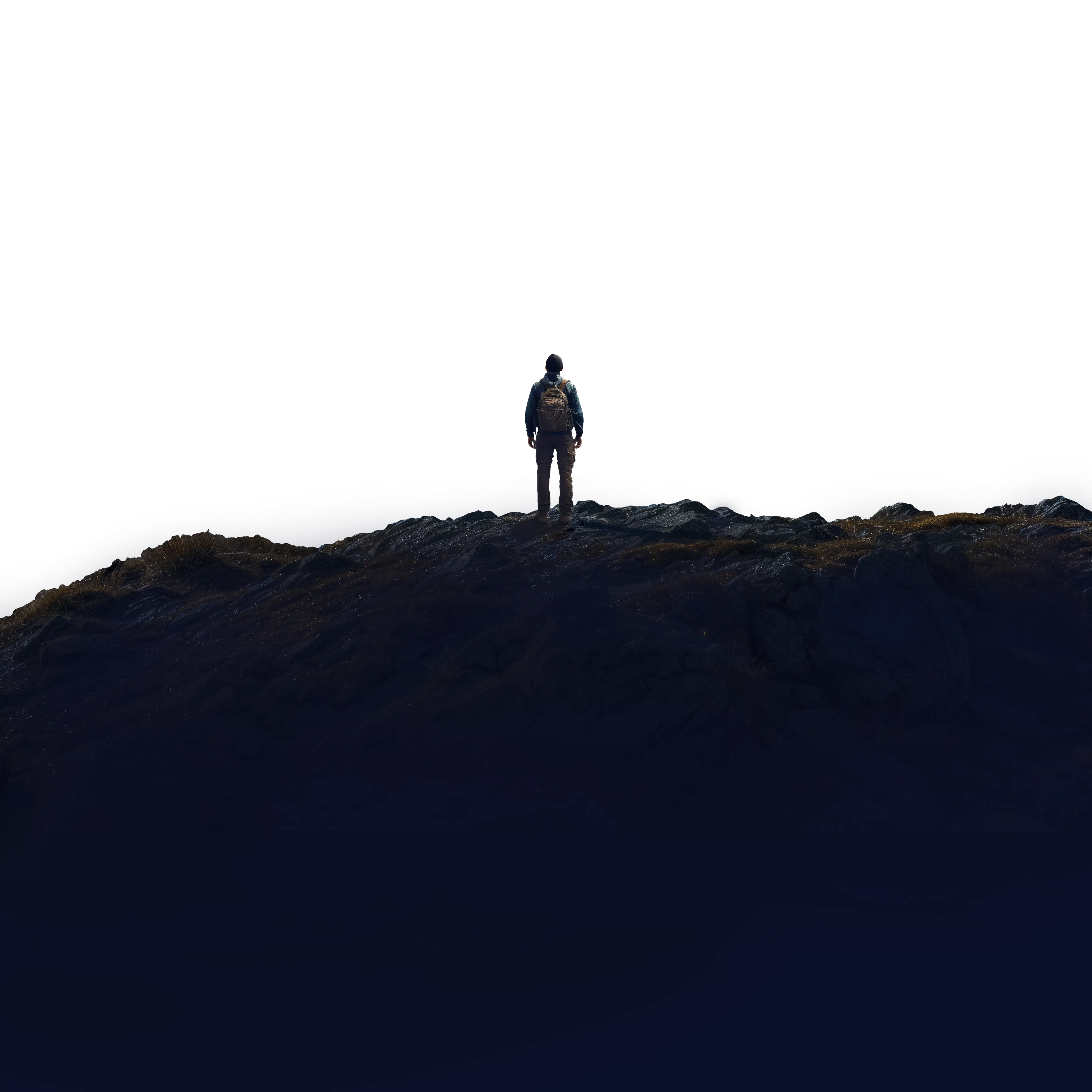Man standing on the rock