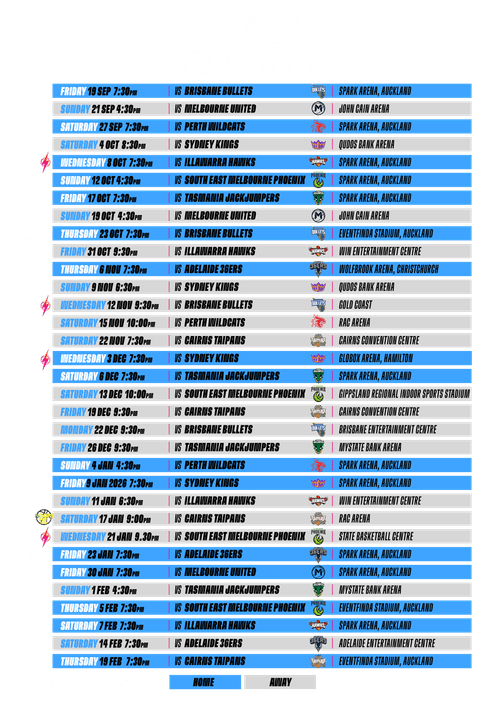 Breakers Schedule Nz
