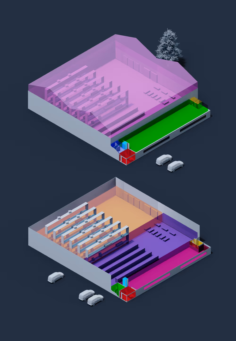 3D motion design for manufacturing poster