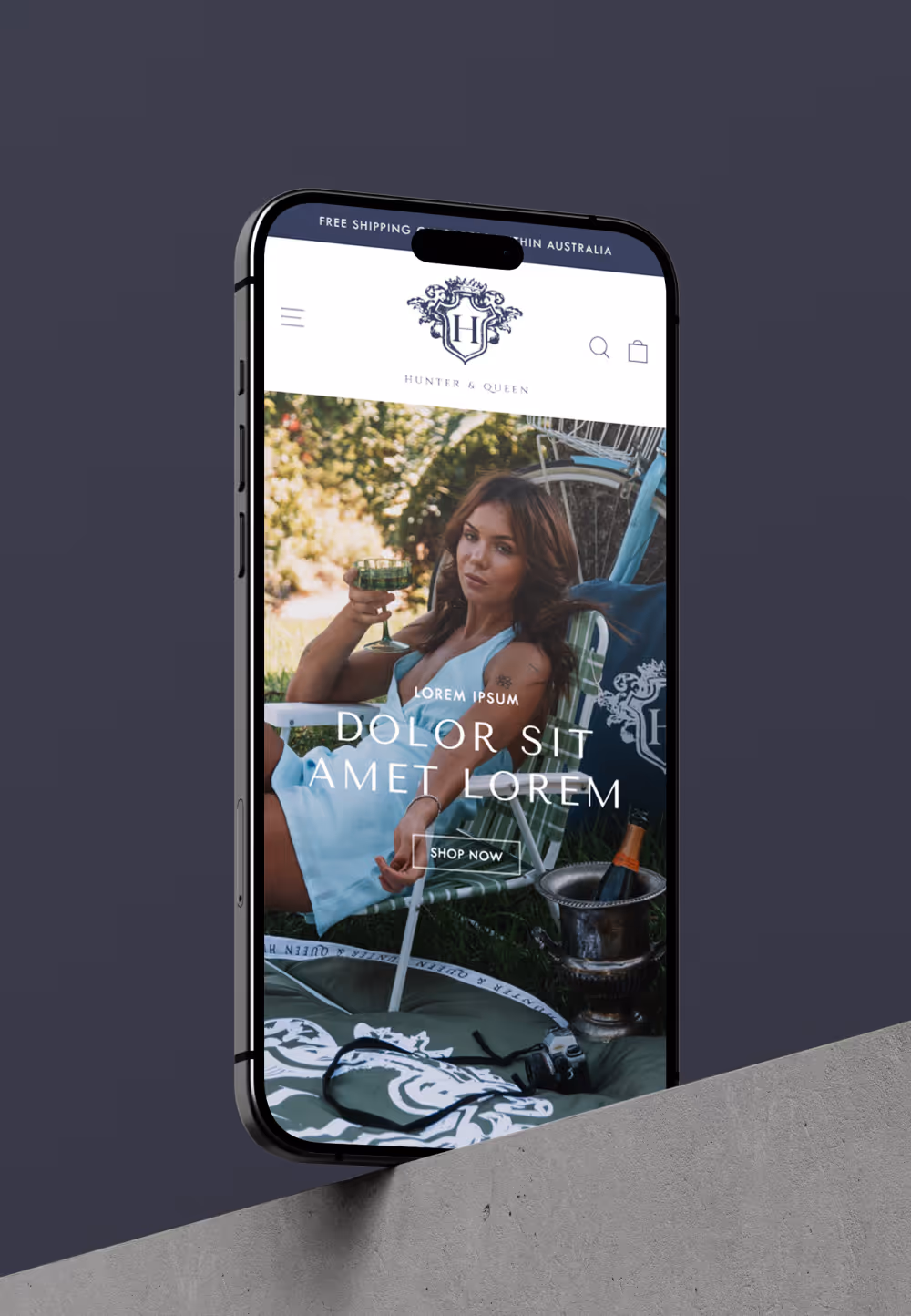 Mobile landing page design for saas company