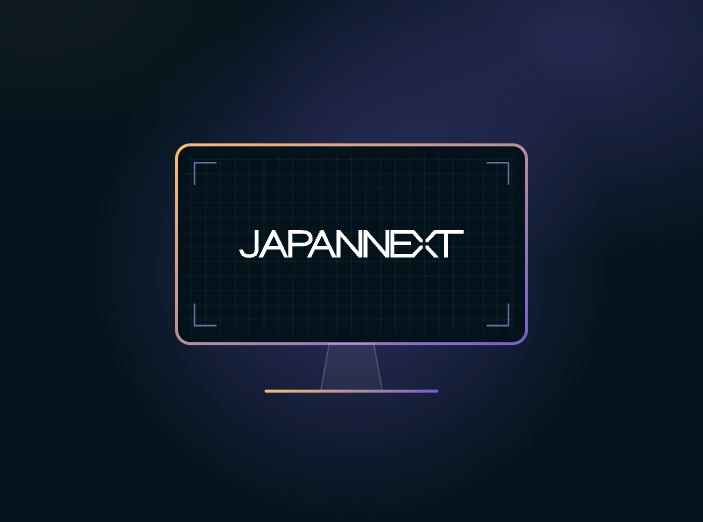 Étude de cas JAPANNEXT : chiffre d'affaires total en hausse de 64 %, 8 mois sur 8 en croissance et ROAS de 9,77 contre 7,95, de novembre 2025 à juin 2026 face aux mêmes mois un an plus tôt, sur 4 marchés européens.