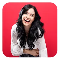 Woman in white shirt smiling