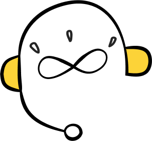 A cartoon-style bee character with a rounded black body, yellow wings, and small antennae, set against a plain black background.