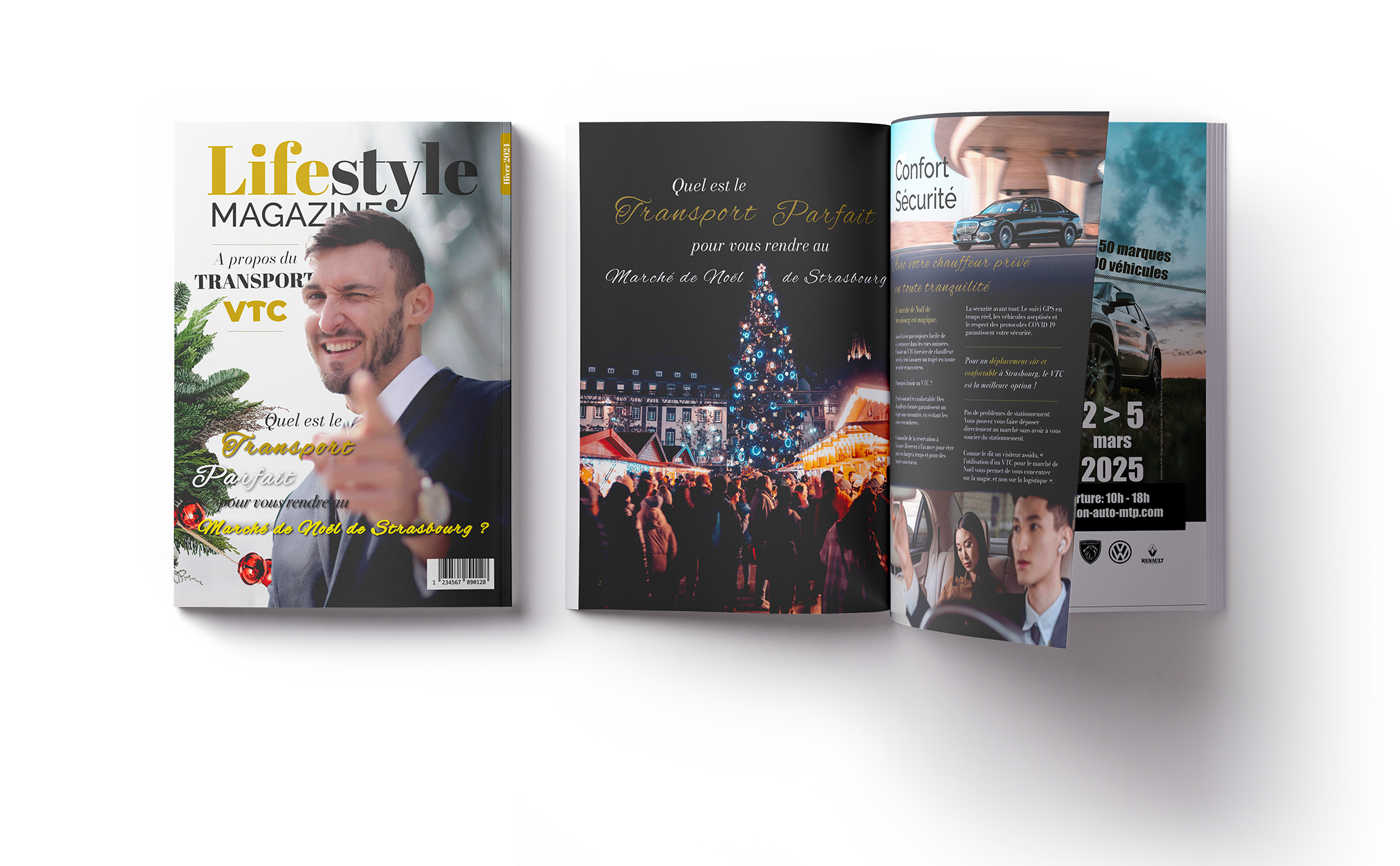 Design magazine publicitaire vtc