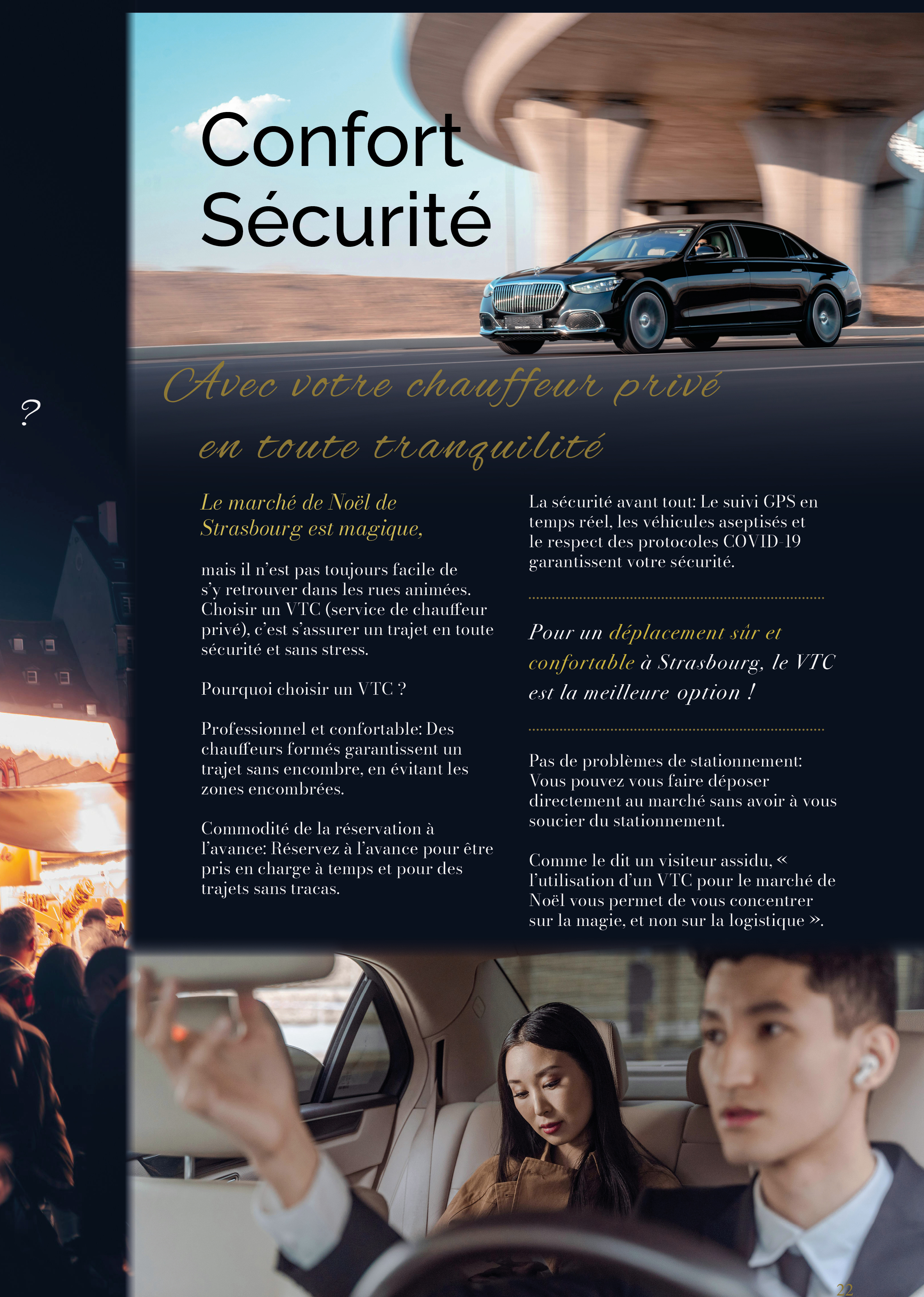 Design article de magazine publicitaire vtc
