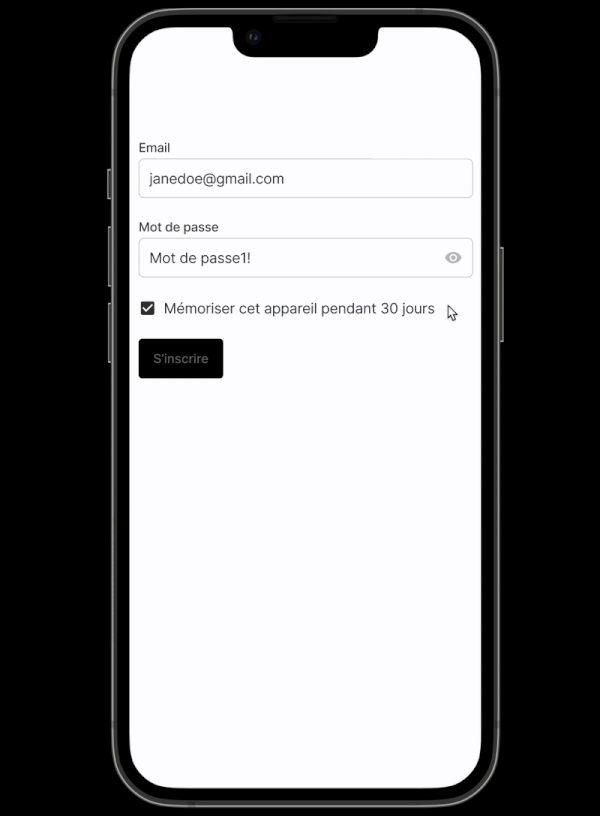 Motion Design & Microinteractions dans Figma - Information pour afficher ou masquer le mot de passe