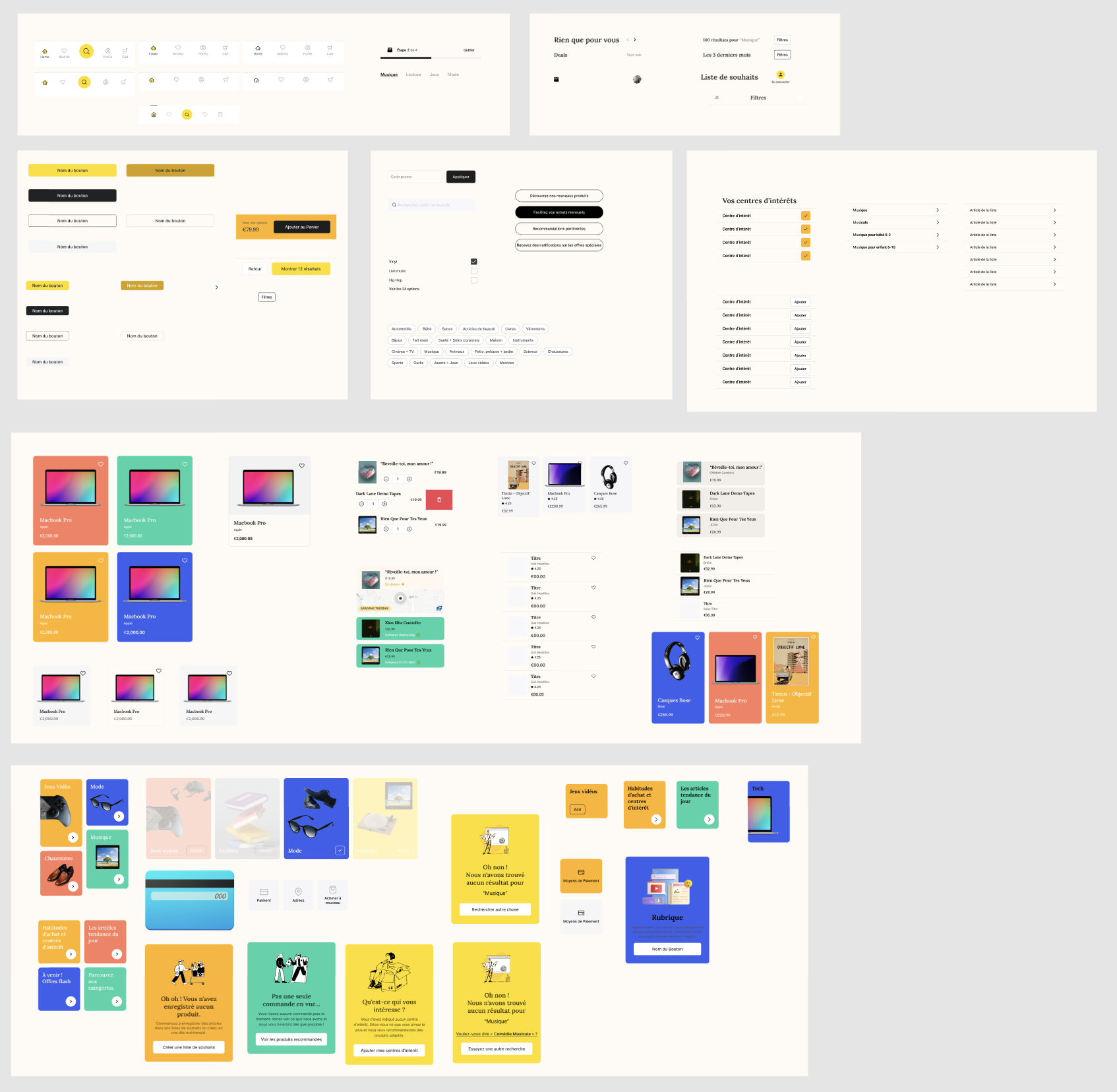 Design systm d'une application mobile pour e-commerce 