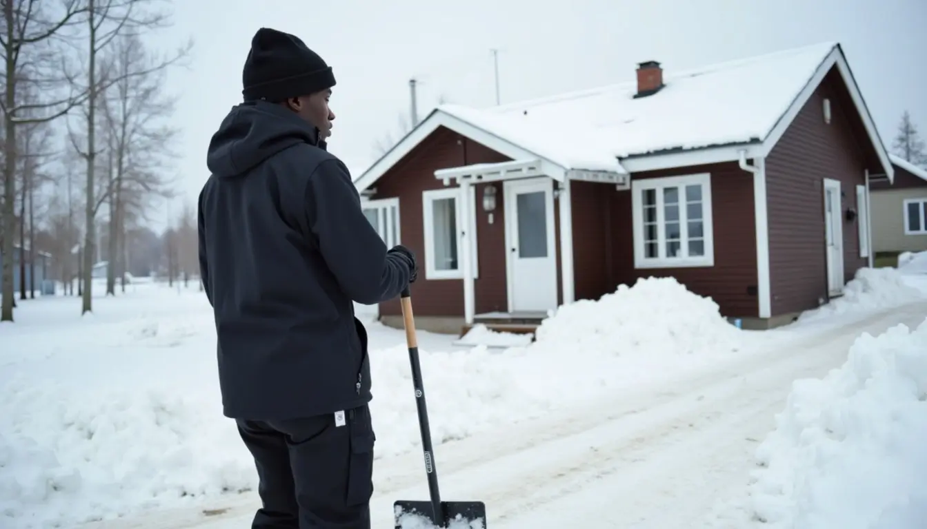 benjamin-tekemassa-lumitoita