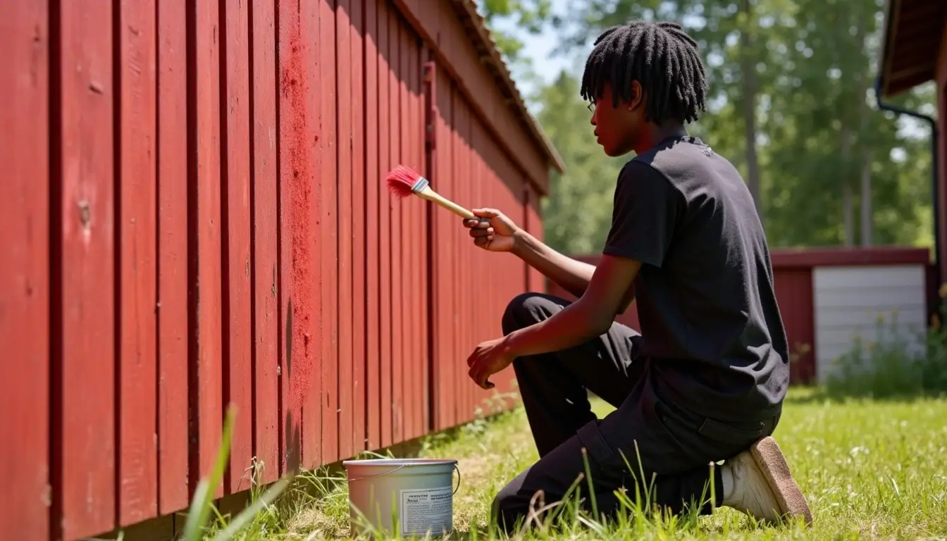 punaisen-aidan-maalaus